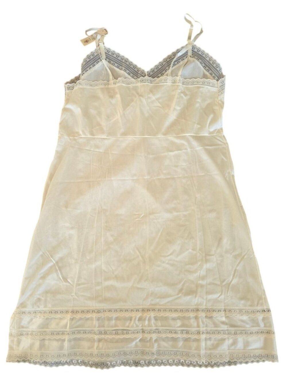 Vtg Coquette Antron Full Slip Ivory Lace Trim Nylon Size 46 USA-Made New - Picture 2 of 12